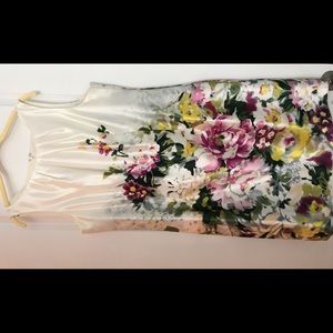 Ann Taylor Satin Floral Dress